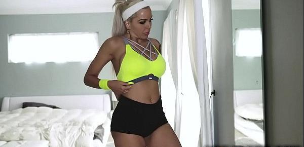  Fitness MILF hottie Nina Elle makes sure that she keep her body well toned in the gym by doing a workout sex together with her gym buddy Lucas Frost.